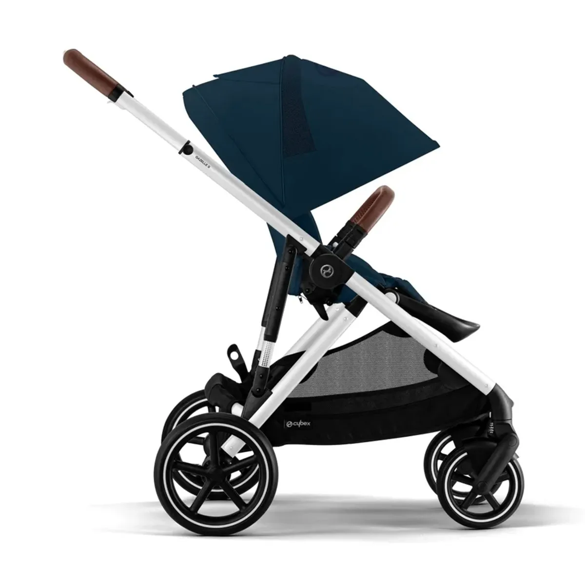 Cybex Système de voyage Poussette Gazelle S 2 + Siège d'Auto Aton2 avec Sensorsafe - Bleu Denim