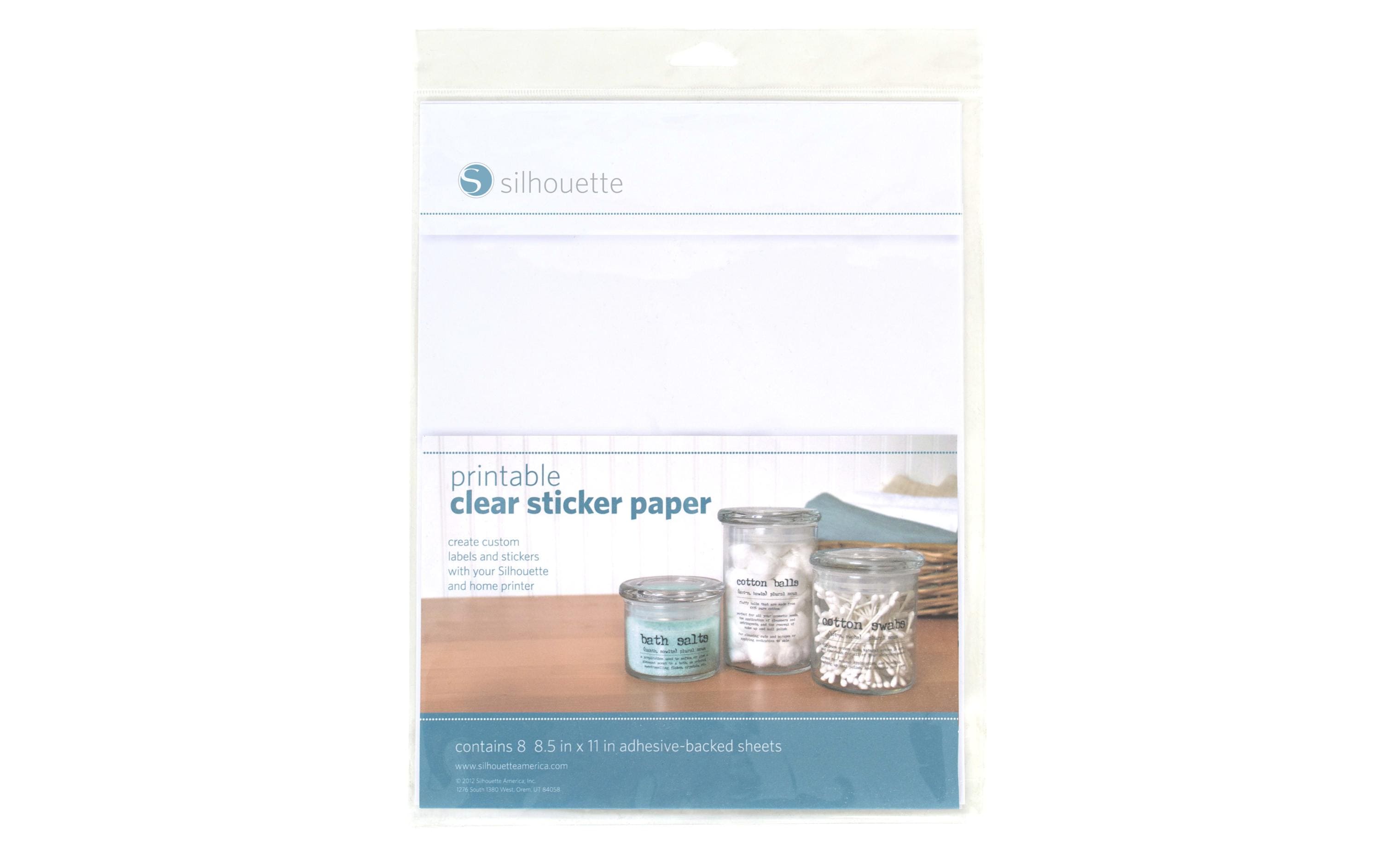 Stickerpapier Set bedruckbar transparentBedruckbare transparente Folie