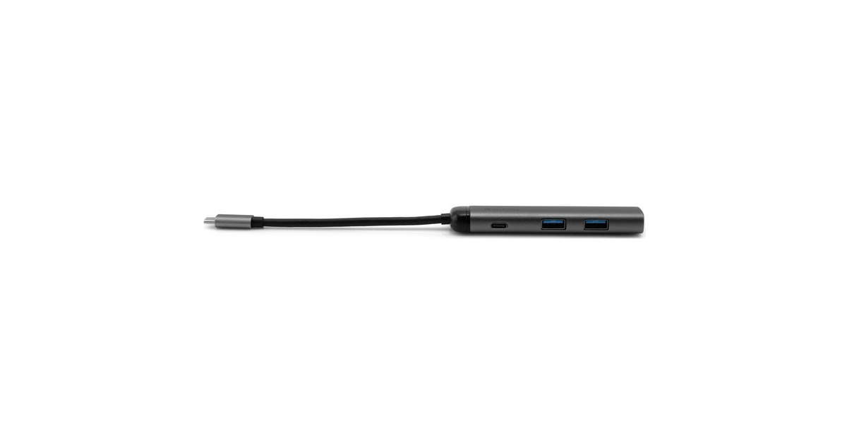 VerbatimUSB 3.2 Gen 1 multiport hub, USB-C > 2x USB-A + USB-C + HDMI usb-hub  (Zilver/zwart, PD, opladen tot 100 watt)