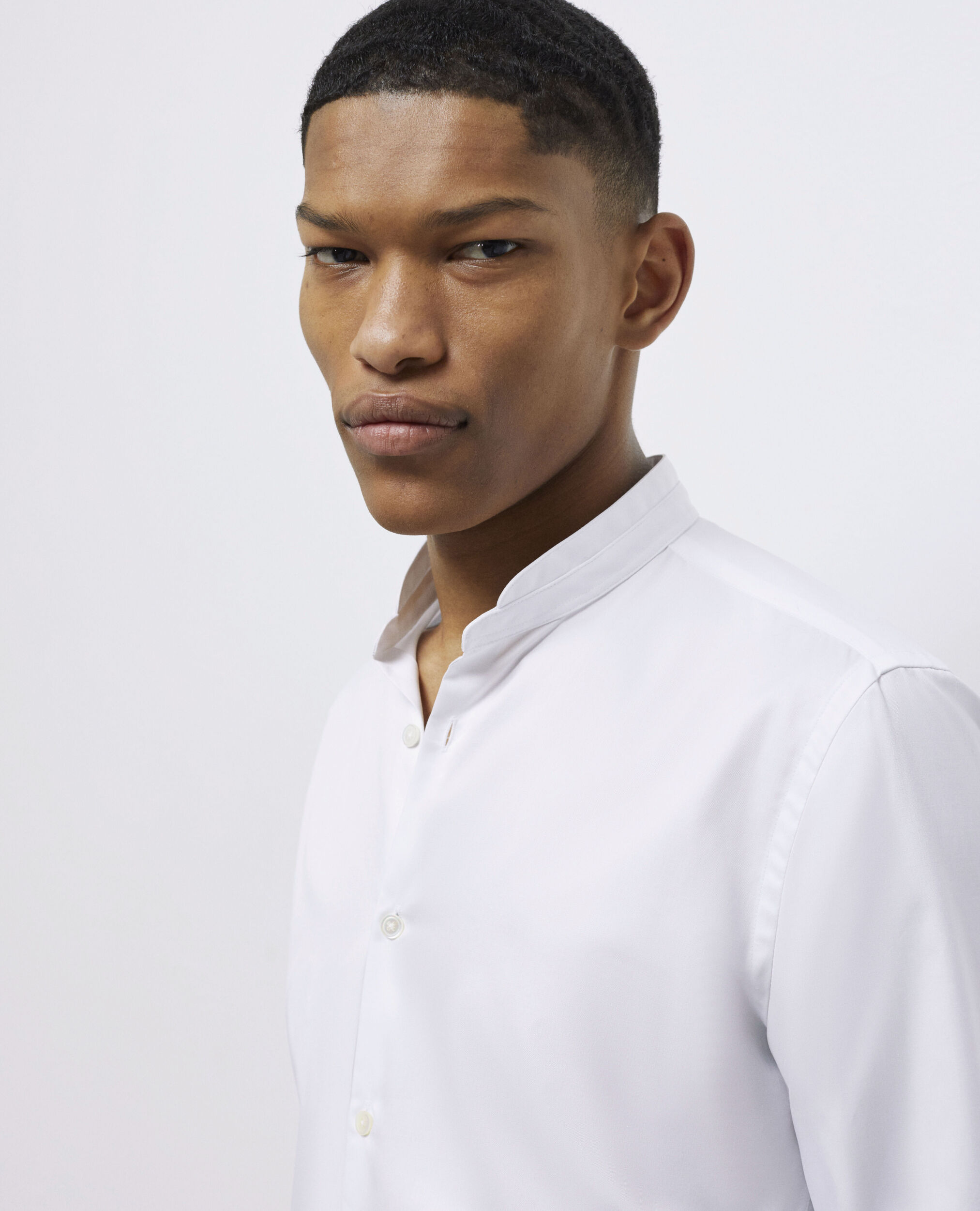 Chemise col officier blanche
