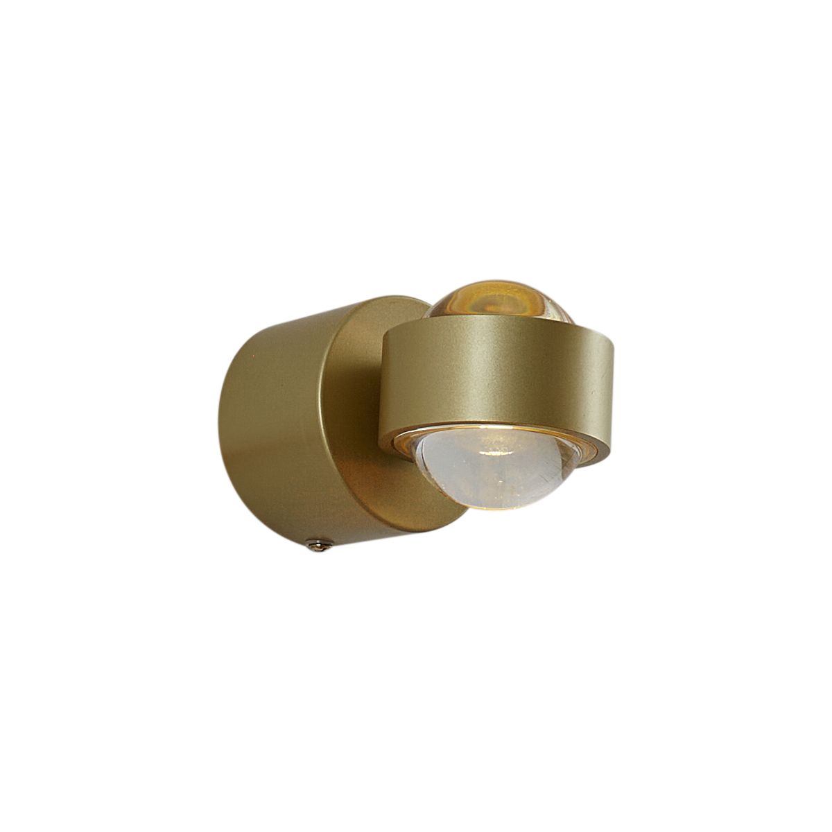 Design wandlamp messing incl. LED IP44 - Lens