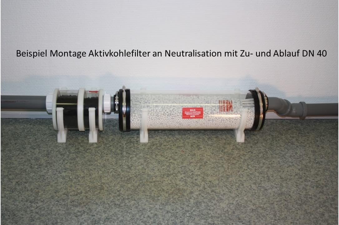 AK2 Ölheizung Aktivkohlevorfilter, Weiß, durchsichtig, schwarz