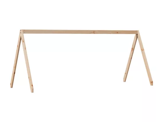 Lit haut sans matelas 90x190 cm bois de pin massif