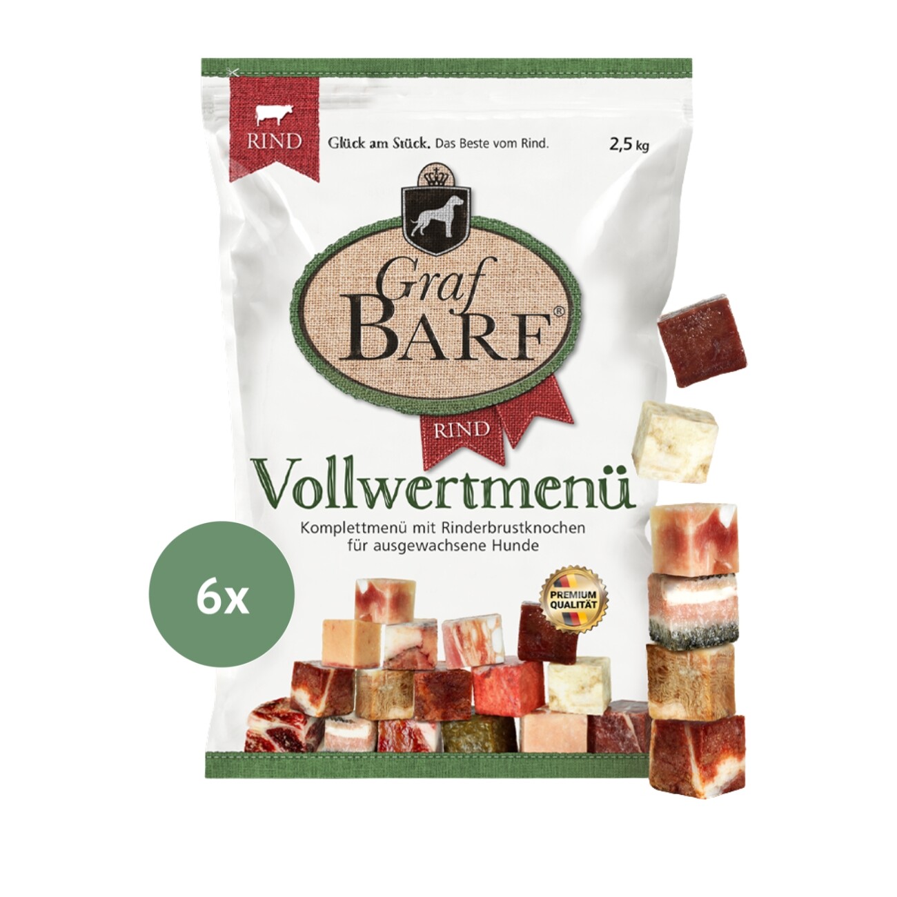 Graf Barf Vollwertmenü Rind 6x2,5kg
