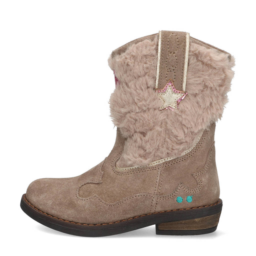 BunniesJR Roxy Rodeosuède cowboylaarzen taupe