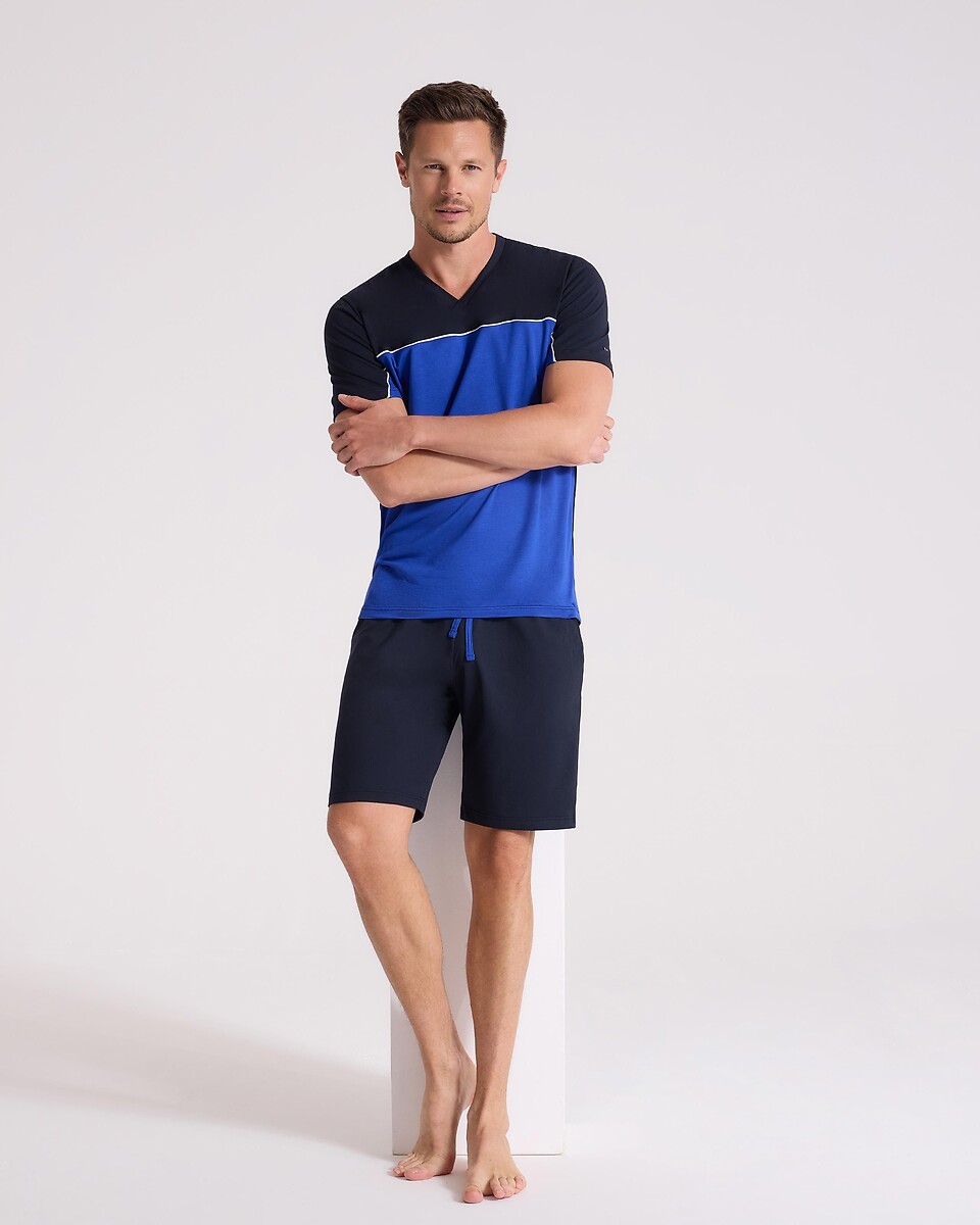 EDEN PARK<br>Pijama curto em blocos de cores