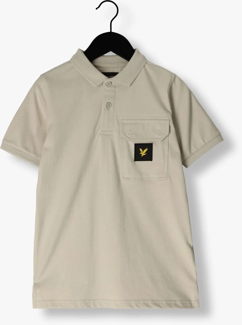 LYLE & SCOTT lichtgrijze lyle & scott polo jersey pocket polo