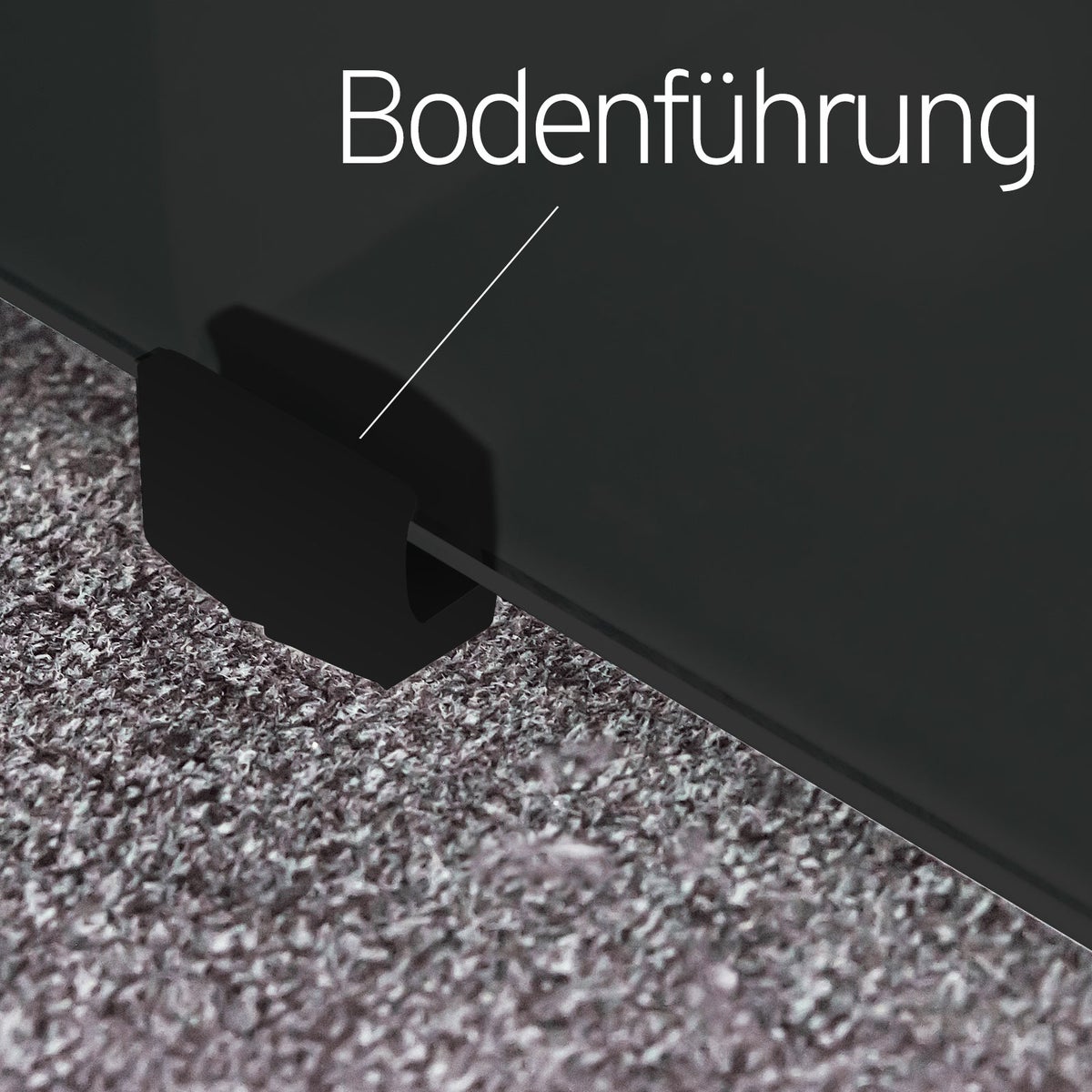 Schuifdeur van glas, zwarte satijnen afwerking, 900x2035 mm, binnendeur, glazen schuifdeur, glazen deur - greep