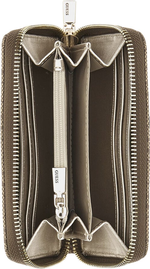 GUESS LAUREL SLG MEDIUM ZIP AROUND Latte logo