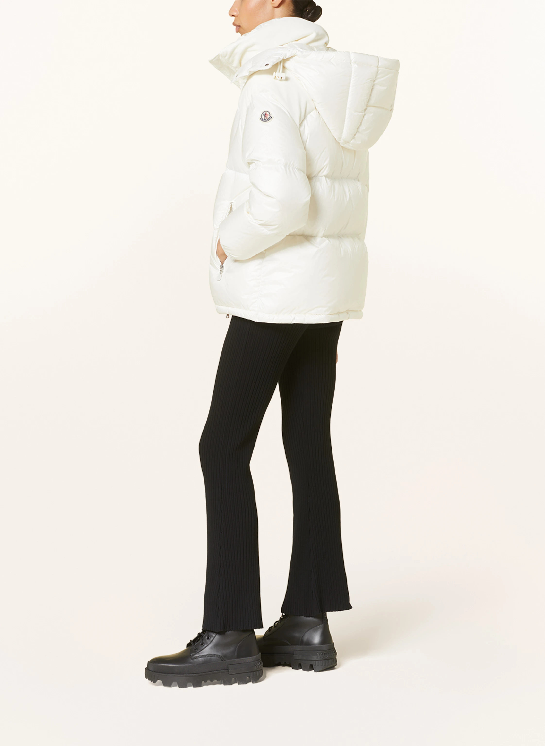 MONCLER Daunenjacke MEANDRE im Materialmix mit abnehmbarer Kapuze