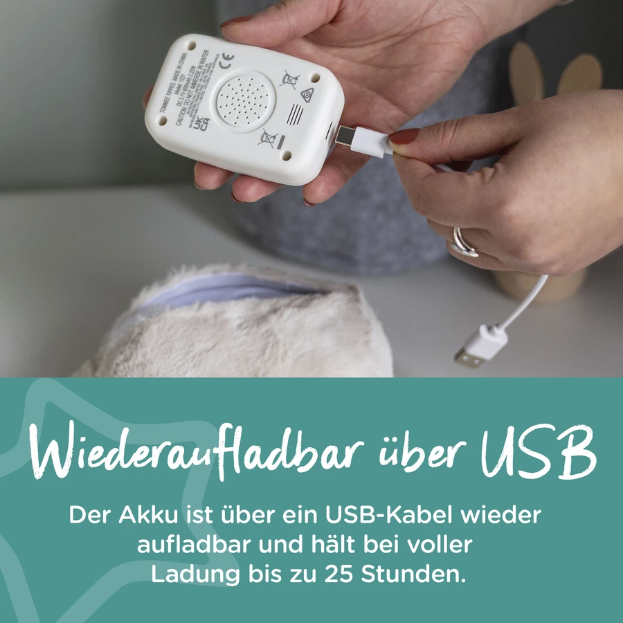 Tommee Tippee Einschlafhilfe Mini-Grofriend wiederaufladbar, Ollie die Eule
