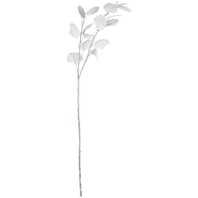 Laubzweig - ca. 63 cm - weiß