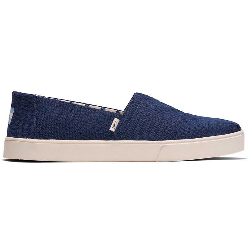 Alpargata Cupsole Bleu Marine en Toile Toms - The Corner Shop
