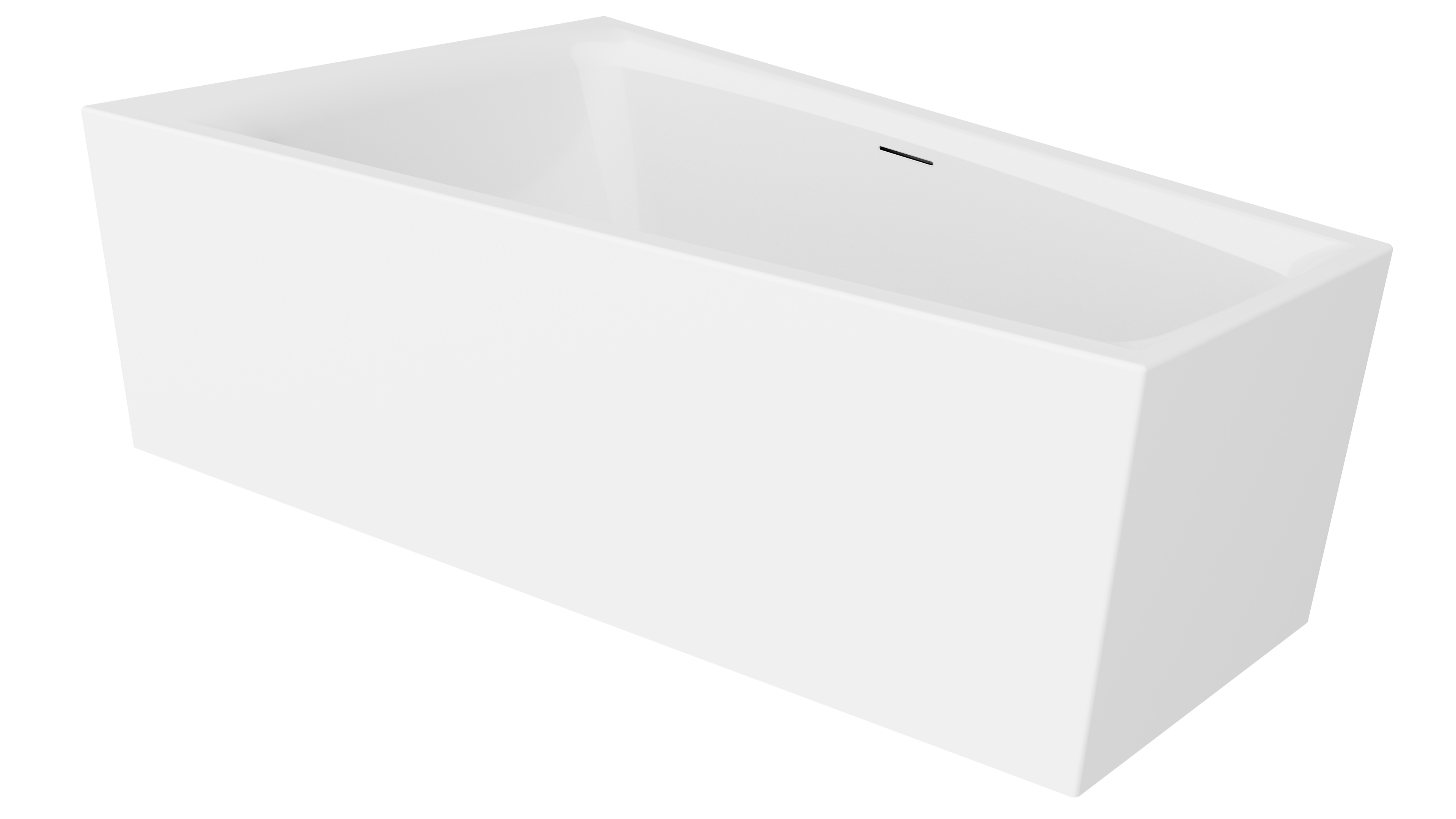 Riho Still Smart hoekbad 170x110cm links wit glans met Fall overloop
