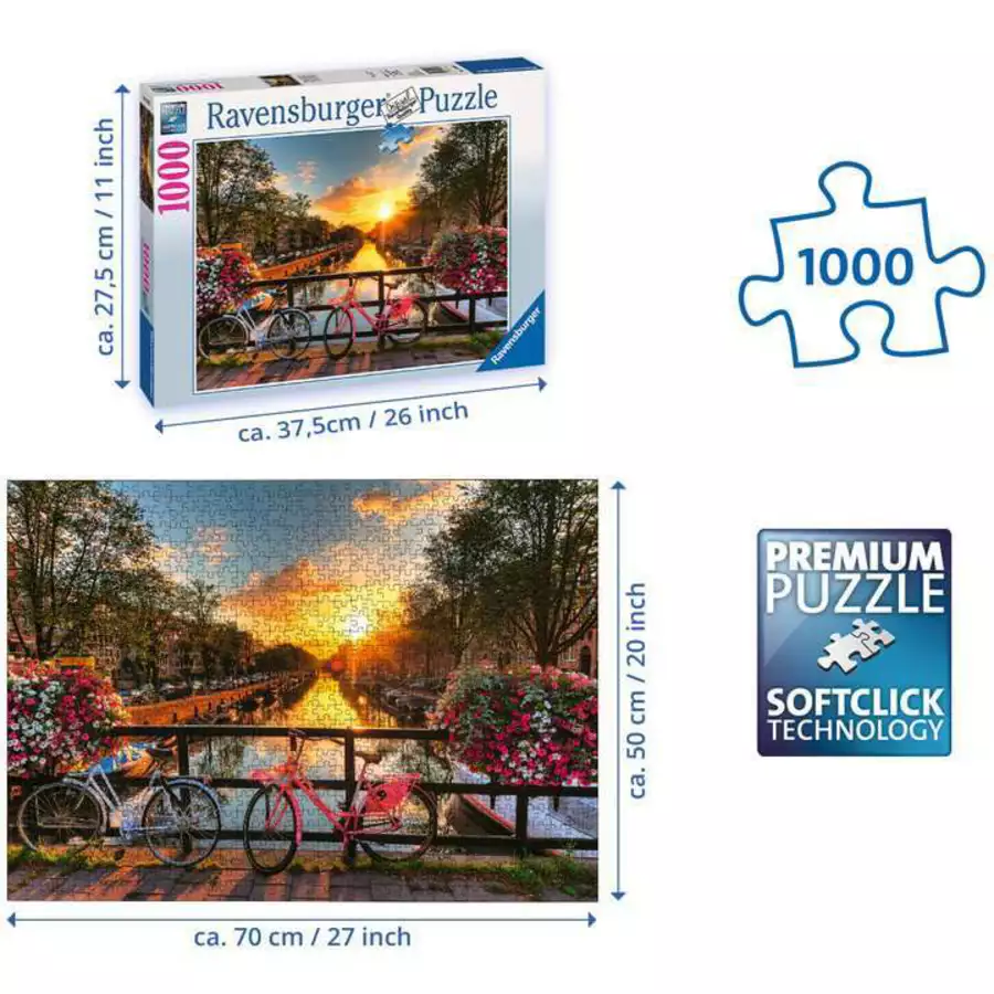 Ravensburger Fahrräder in Amsterdam bunt