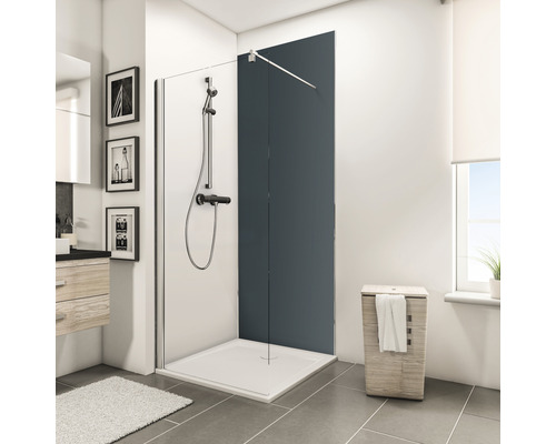 Schulte Decodesign douchewandpaneel als setuitbreiding, antraciet, 90 x 210 cm, inclusief profielen