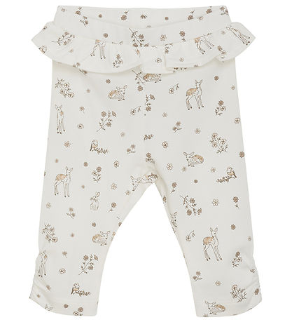 Fixoni Leggings - Sølver Peony m. Print