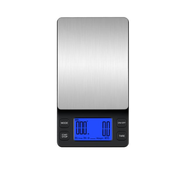 Mini digital vægt kaffevægt genopladelig 2 kg/0,1 g Sort