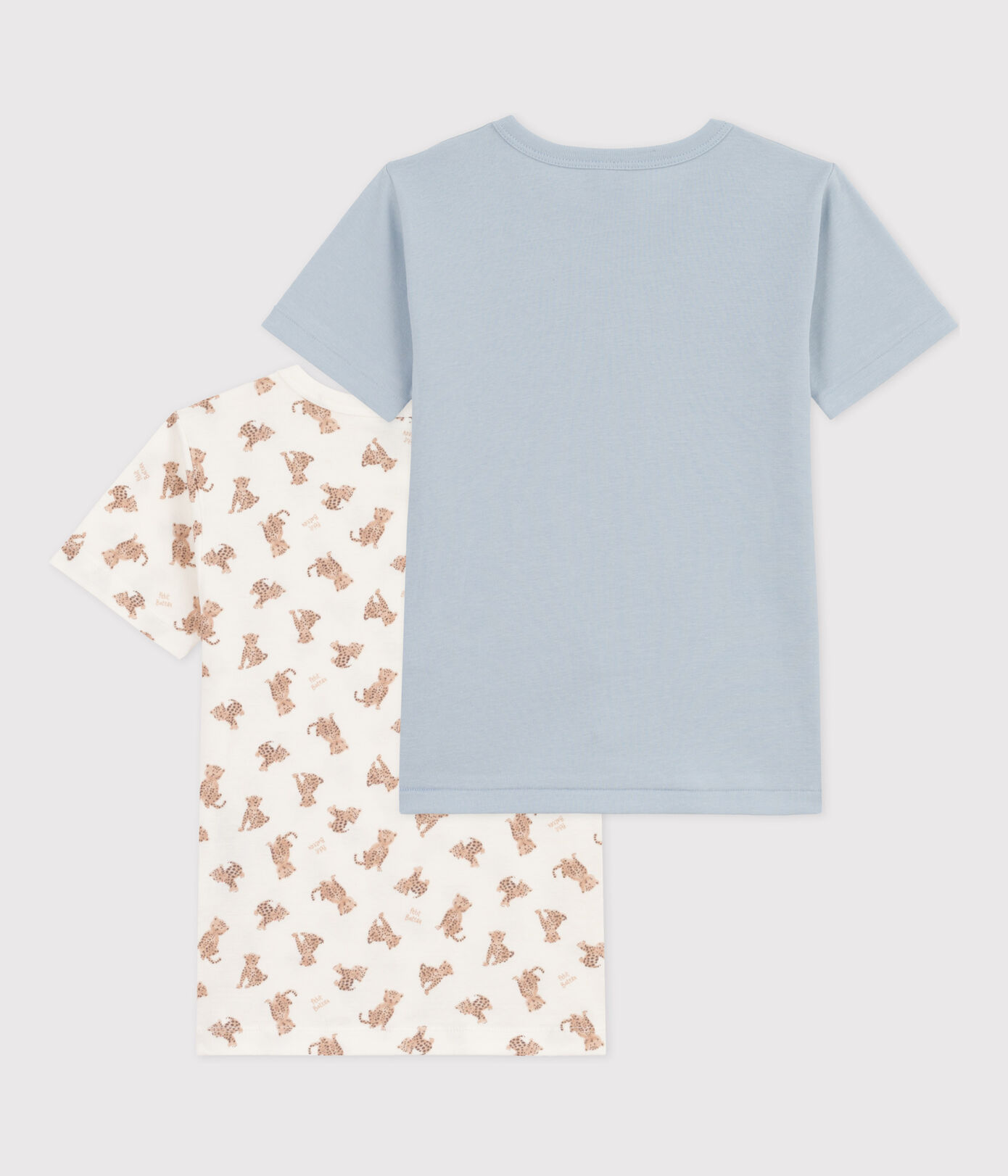 Lot de 2 tee-shirts manches courtes léopards en coton petit garçon