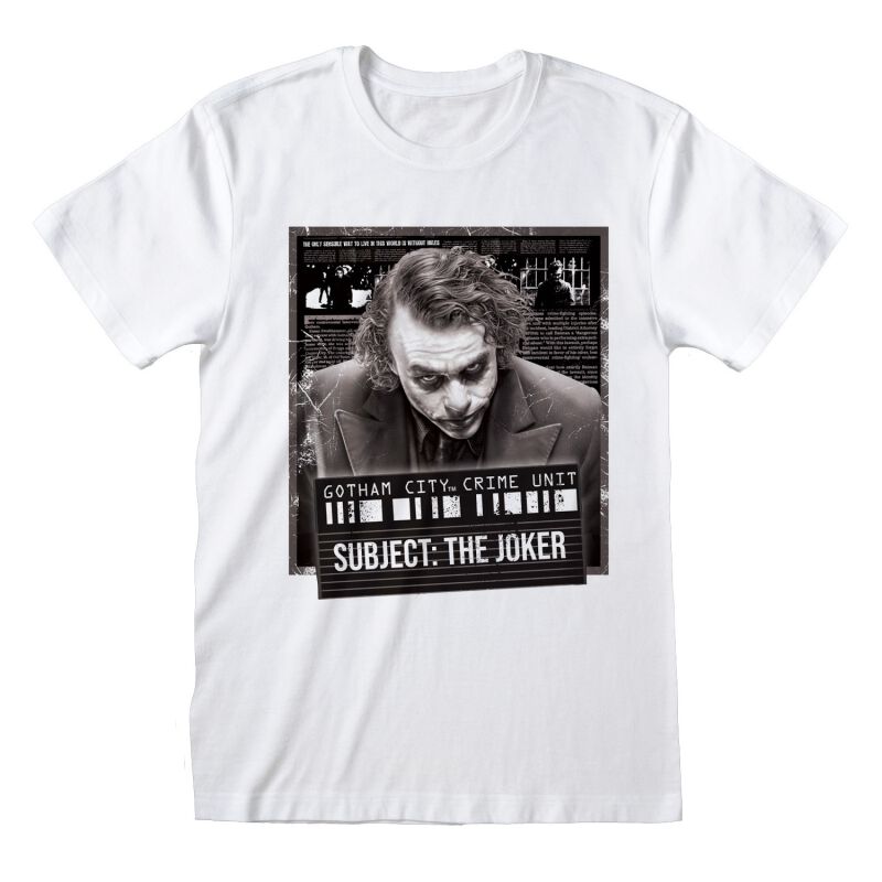 The Dark Knight - Joker Mug Shot | Batman T-Shirt Manches courtes