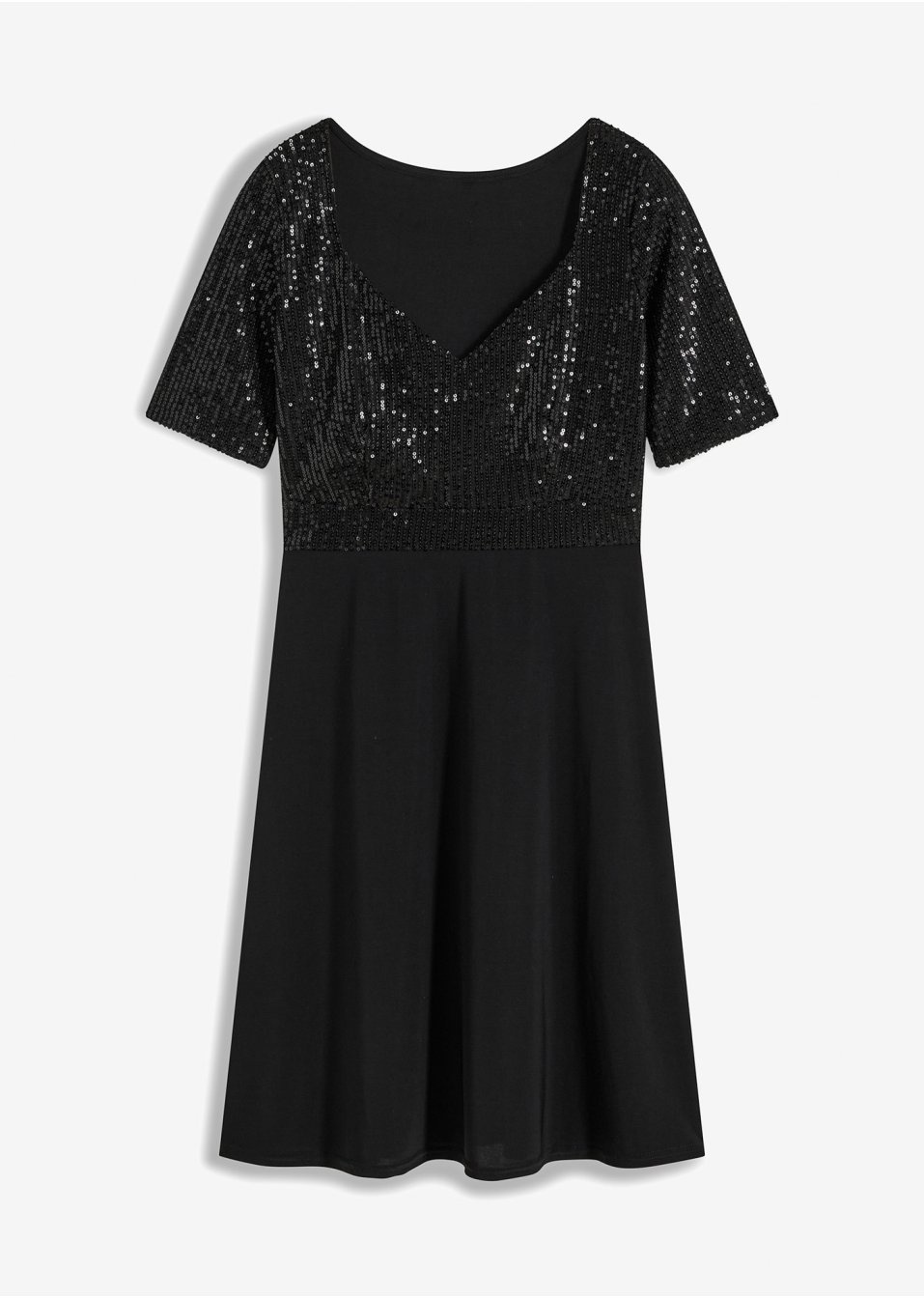 Robe avec empiècement sequins