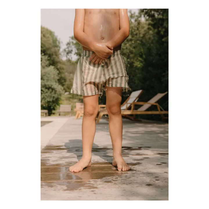 Studio Bohème Short de Bain Chico Rayé | Vert