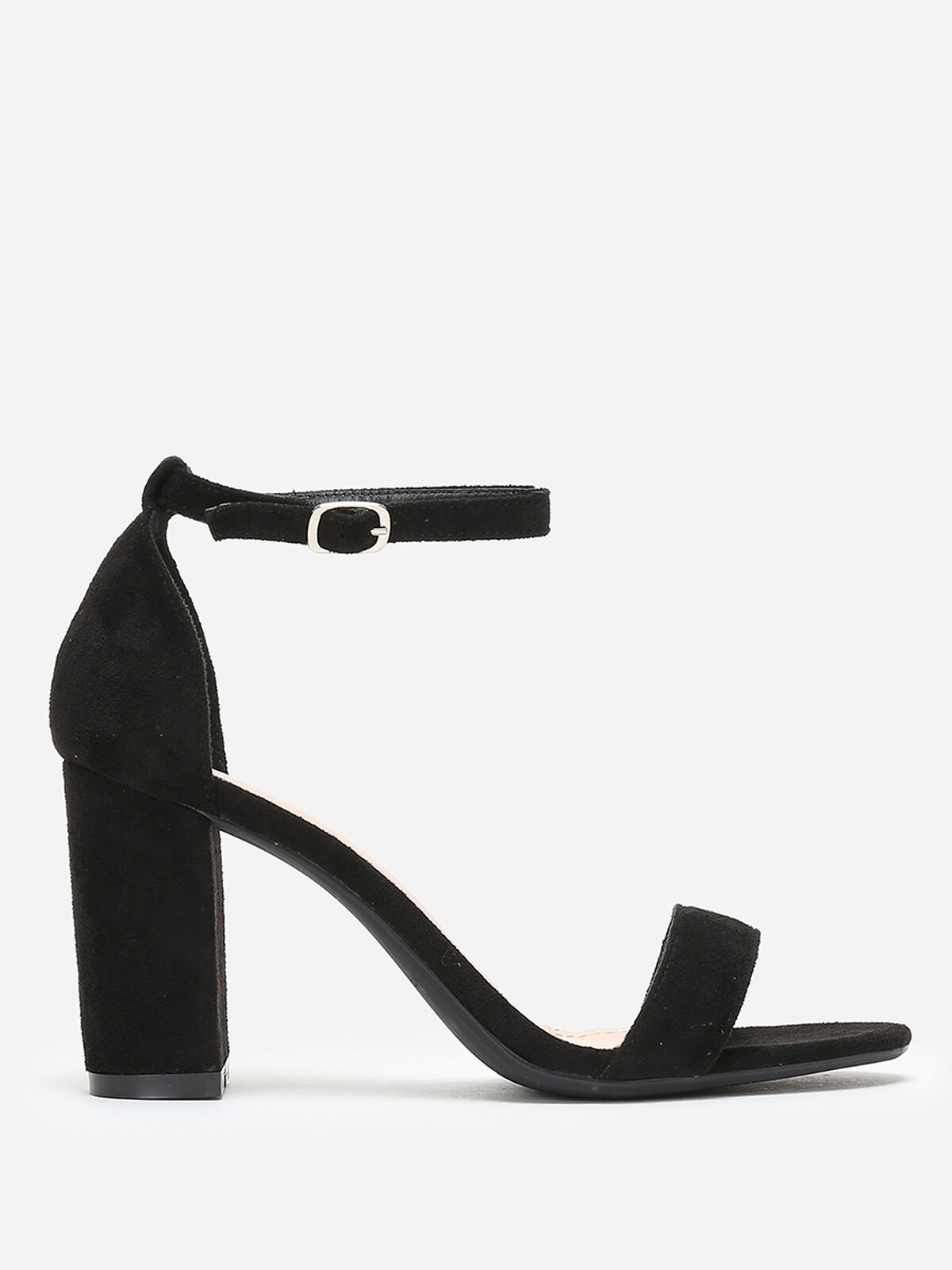 Sandales à brides et talon carré- Noir