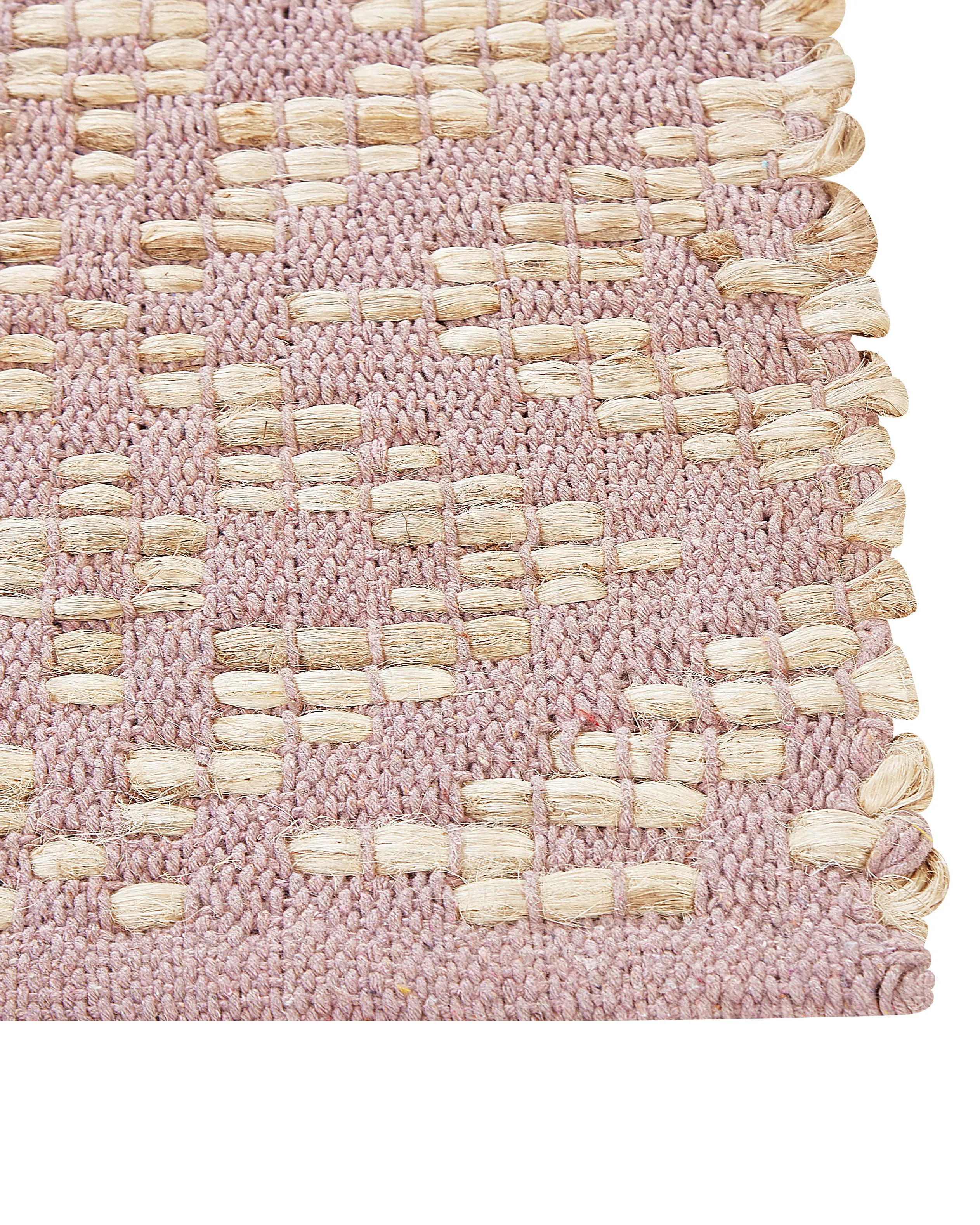 Vloerkleed GERZE Roze 160 x 230 cm Katoen