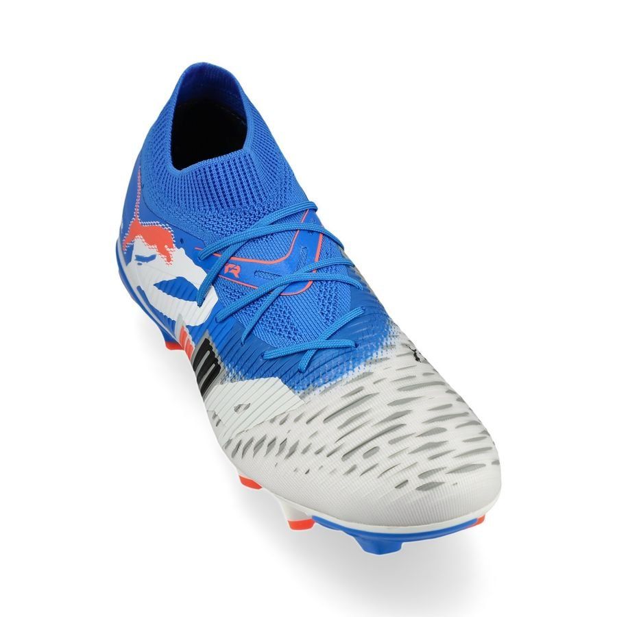 PUMA Future 8 Match FG/AG Forever - Blanc/Bleu/Gris/Noir/Glowing Red ÉDITION LIMITÉE