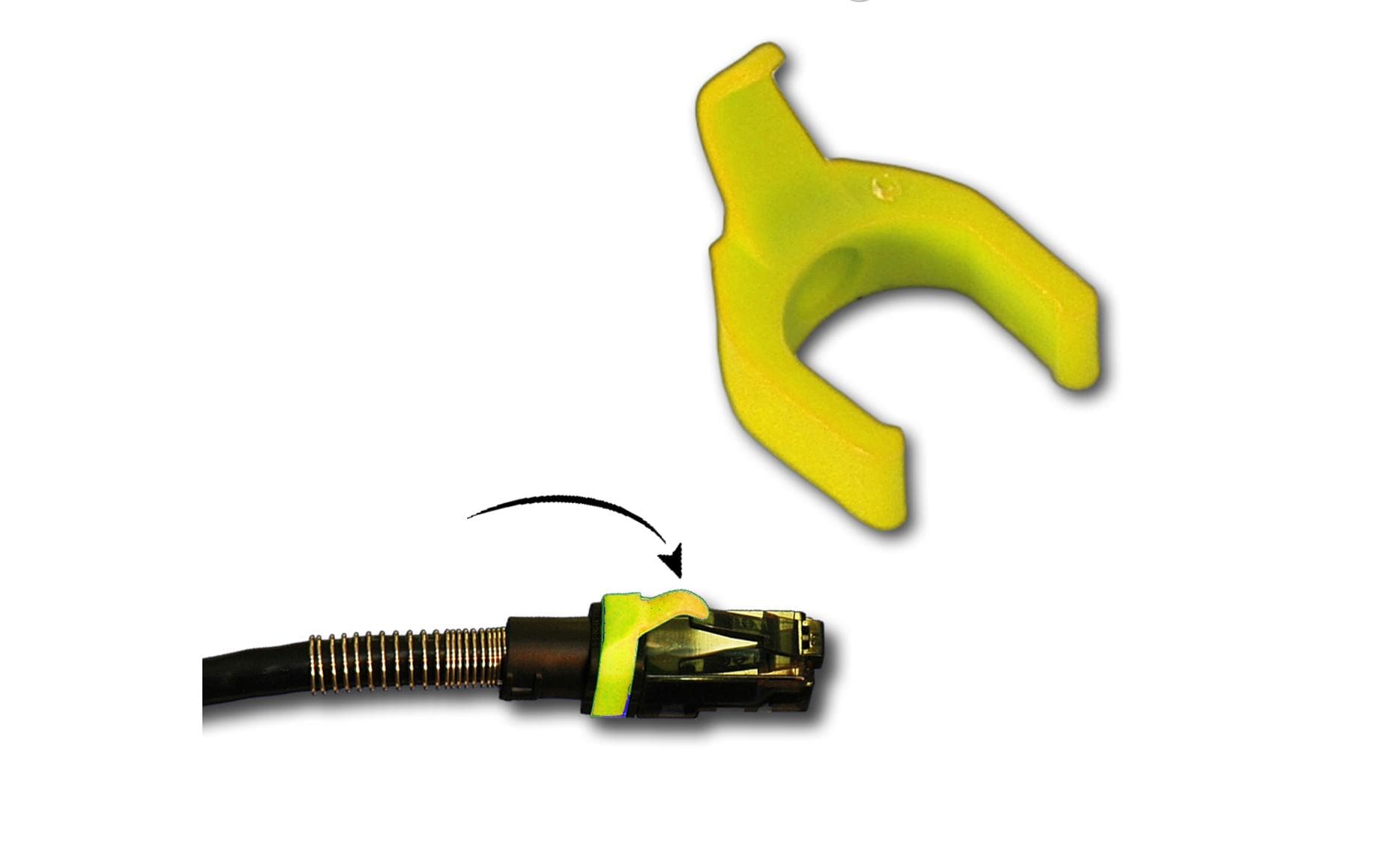 PatchClip 50 Stück GelbPatchClip der Kabelclip für eine blitzschnelle Erkennung im Handumdrehen