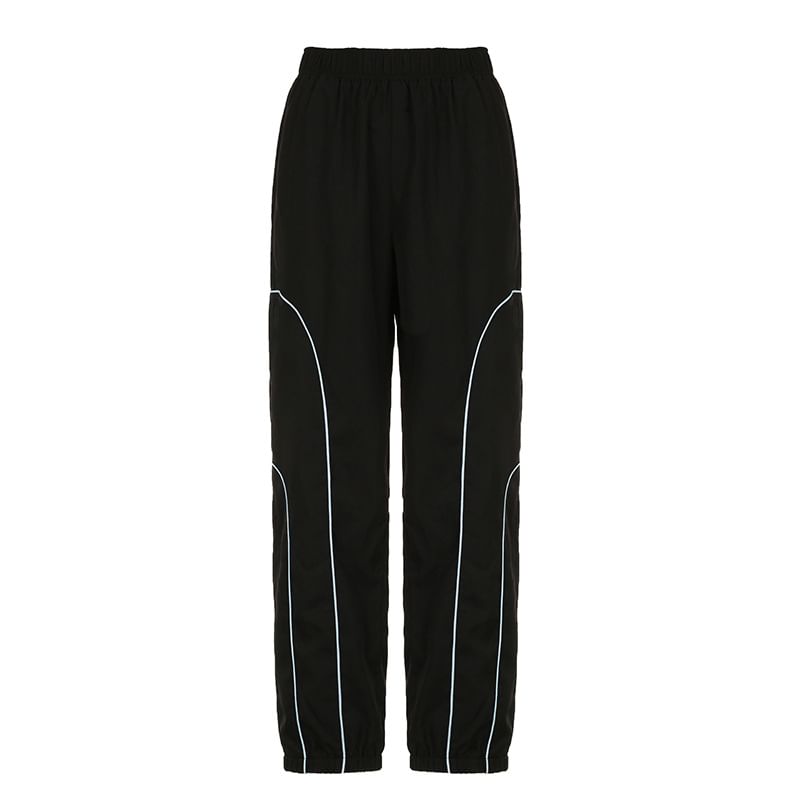 Honet - Lage, losse joggingbroek met wijde pijpen