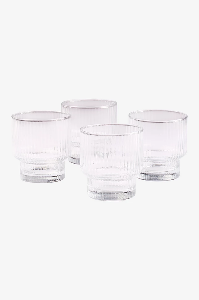 STRIPE glass 4-pakning
