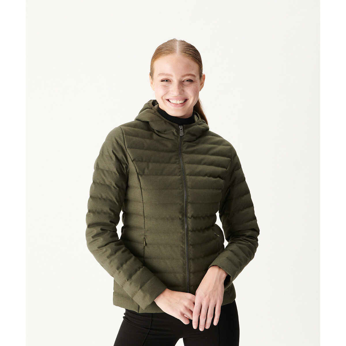 JOTT<br>Jaqueta acolchoada de plumas com capuz e zíper Cloe