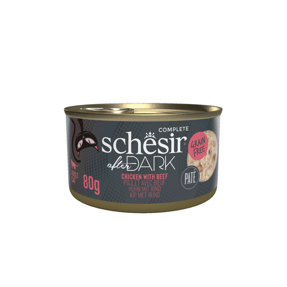 12x Schesir After Dark PatéKip & Rund80 gr