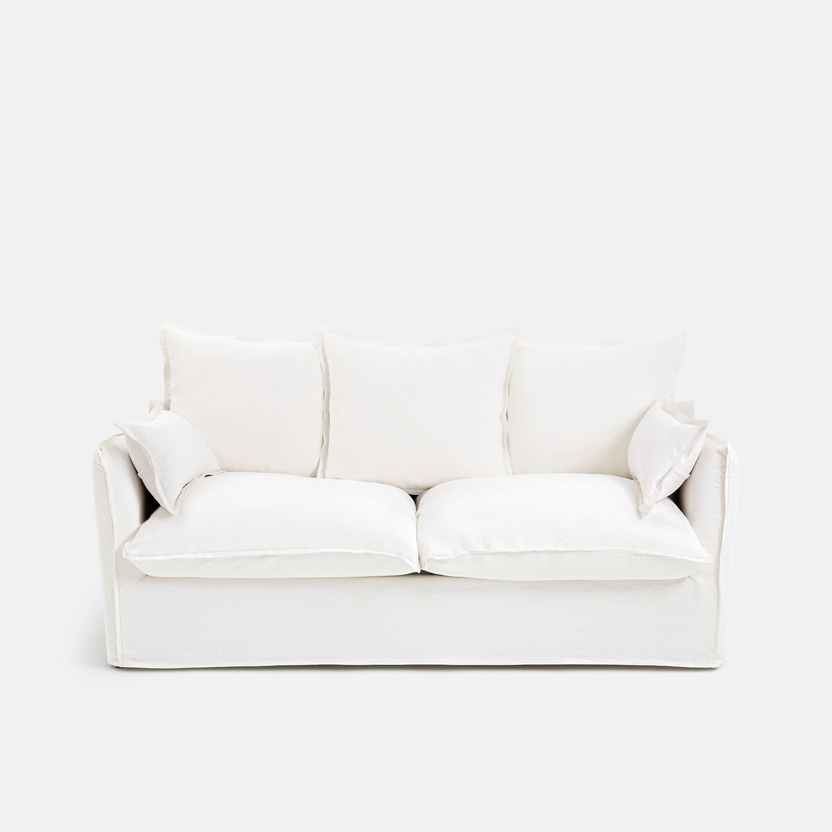 LA REDOUTE INTERIORS<br>Sofá-cama H14 cm em linho grosso, Odna