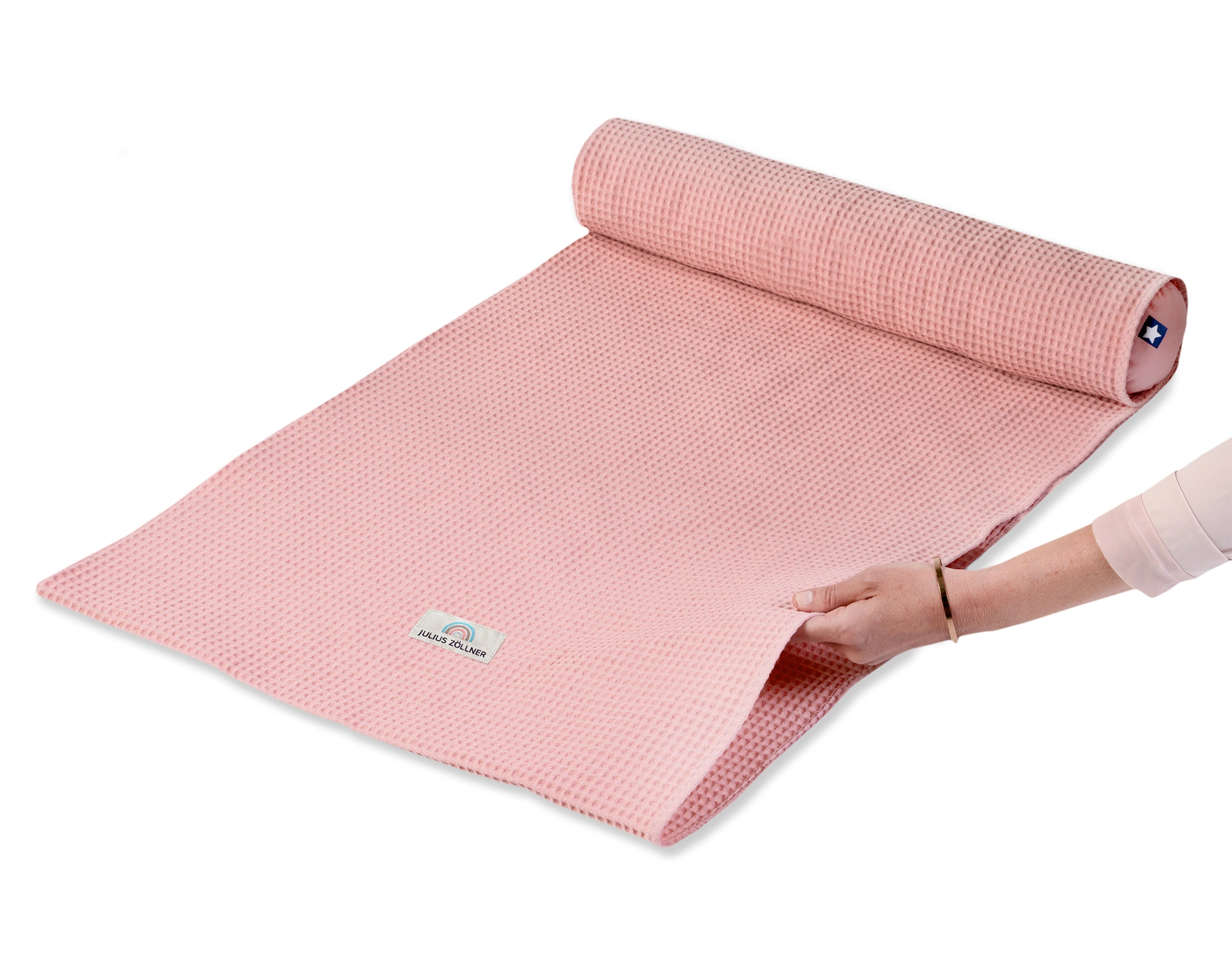 Loop Wickelauflagenbezug JACOB WAFFELPIQUE (85x75) in blush