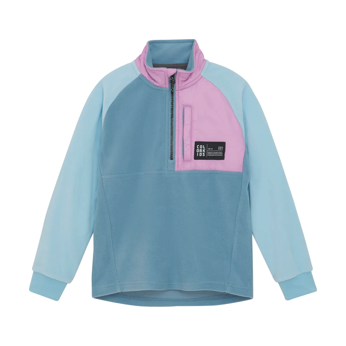 Color Kids Fleece Jacket - Anorak Faded Denim