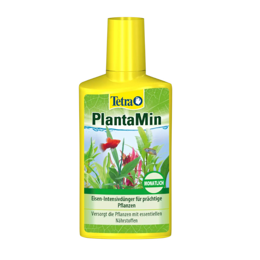 Fertilizante intensivo Tetra PlantaMin para plantas de aquário.