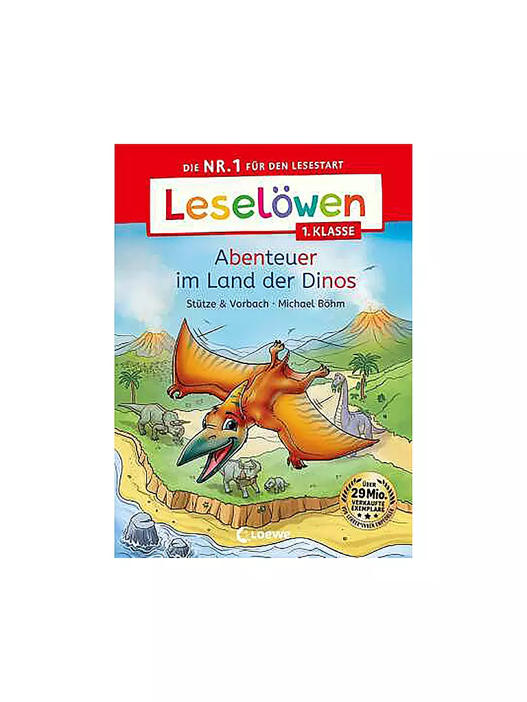 LOEWE VERLAG Buch - Leselöwen 1. Klasse - Abenteuer im Land der Dinos keine Farbe