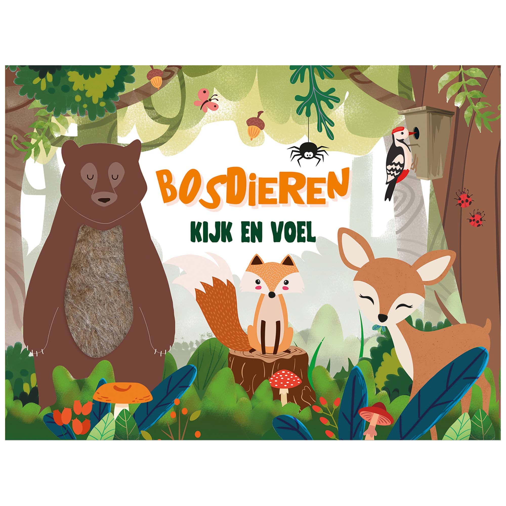 Bosdieren kijk en voel  - kinderboeken - Prénatal
