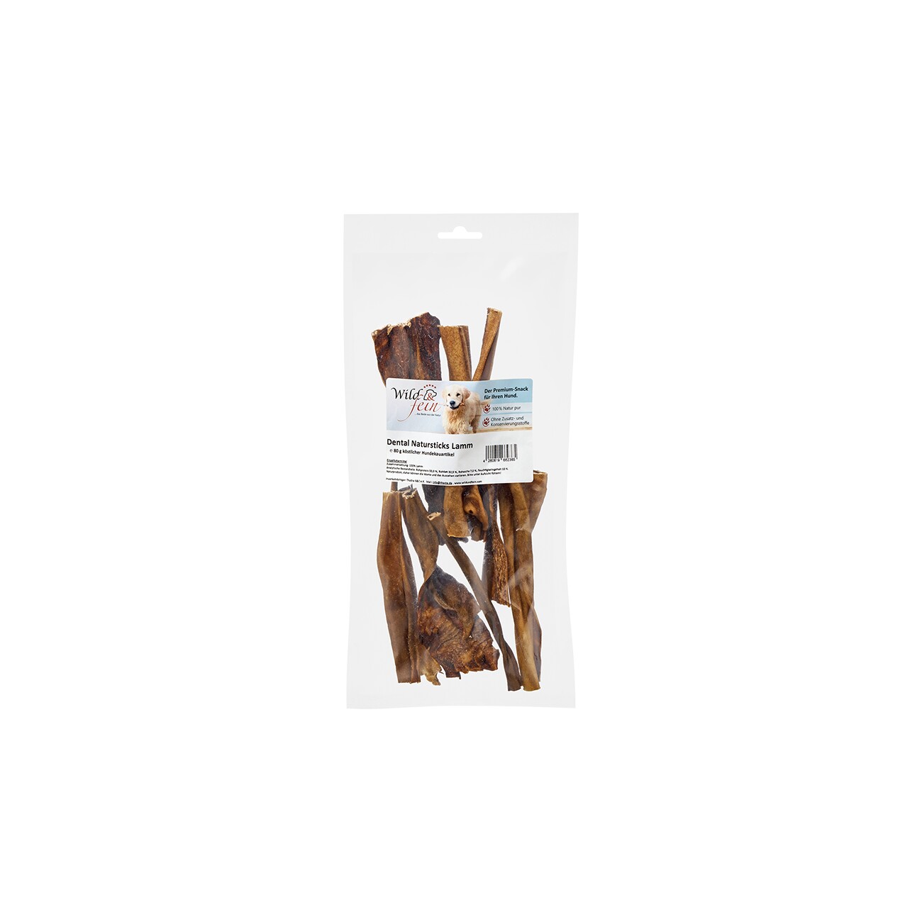 Wild & Fein Natur Dental Sticks Lamm 80 g