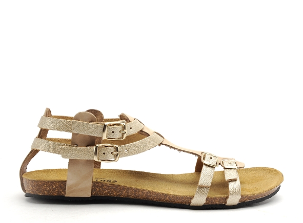 Plakton nu pieds plats femme mam almond or