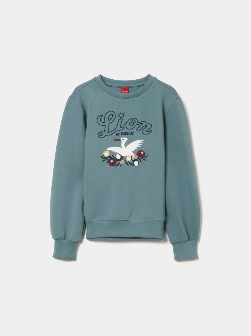 Sweatshirt de algodão com estampado