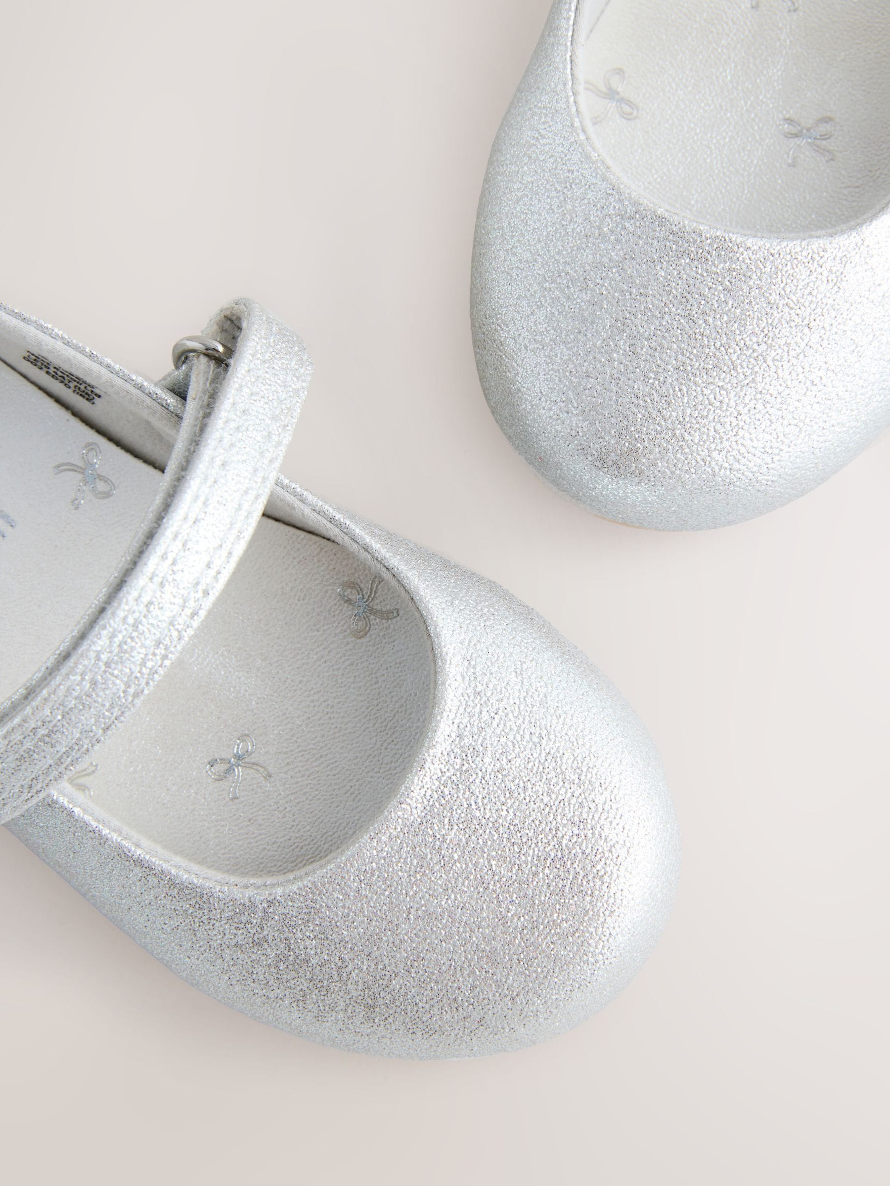 Zilver - Mary Jane gelegenheidsschoenen met klittenbandsluiting