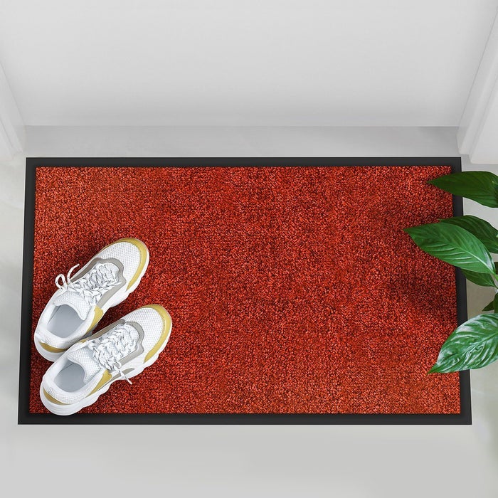 Deurmat Rijn - Unicolor - Vuilvangmat voor binnen & buiten - Rood / 90 x 120 cm