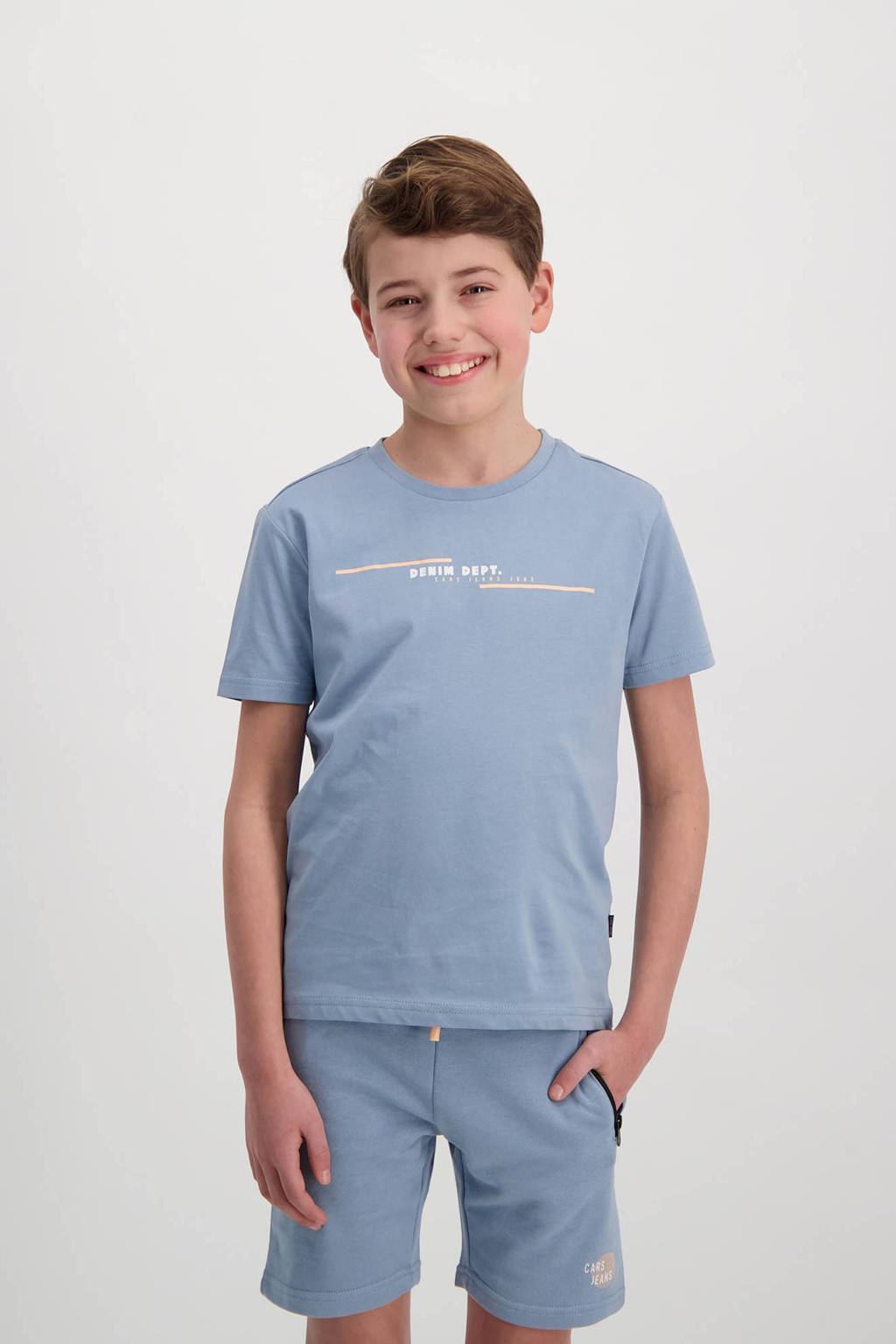 Cars T-shirt SEPPE met tekst lichtblauw