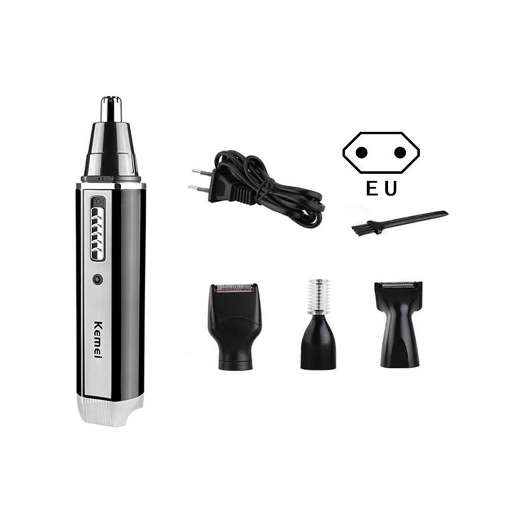 Elektrischer 4in1 Mini Nasen und Ohrenhaar Trimmer Akku Rasierer IPX7