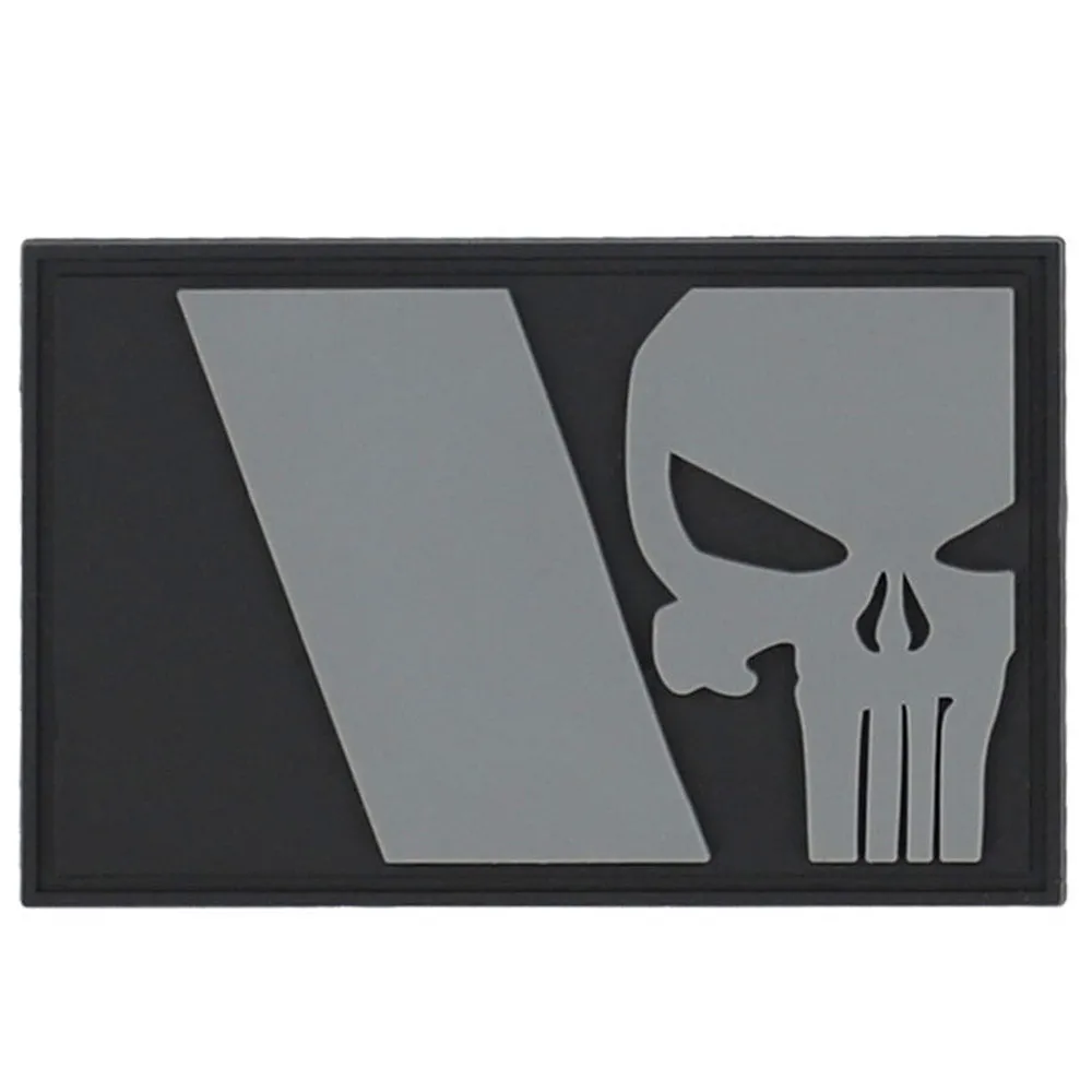 101 INC -  101 Inc. 3D Patch PVC Punisher USA Flag grau