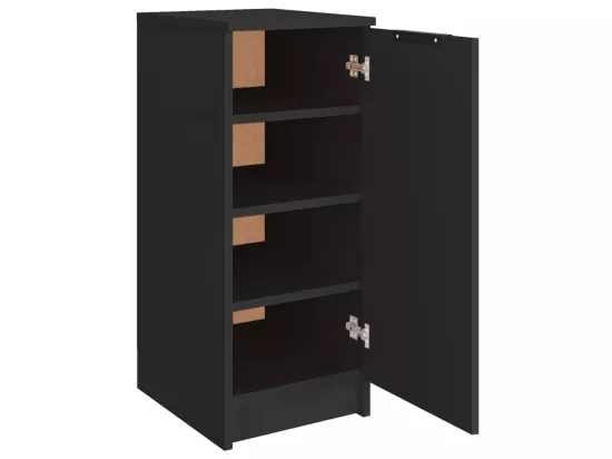 Armoire à chaussures noir 30x35x70 cm bois d'ingénierie