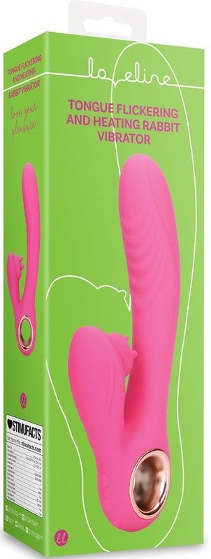 Tongbewegende en verwarmende rabbit vibrator